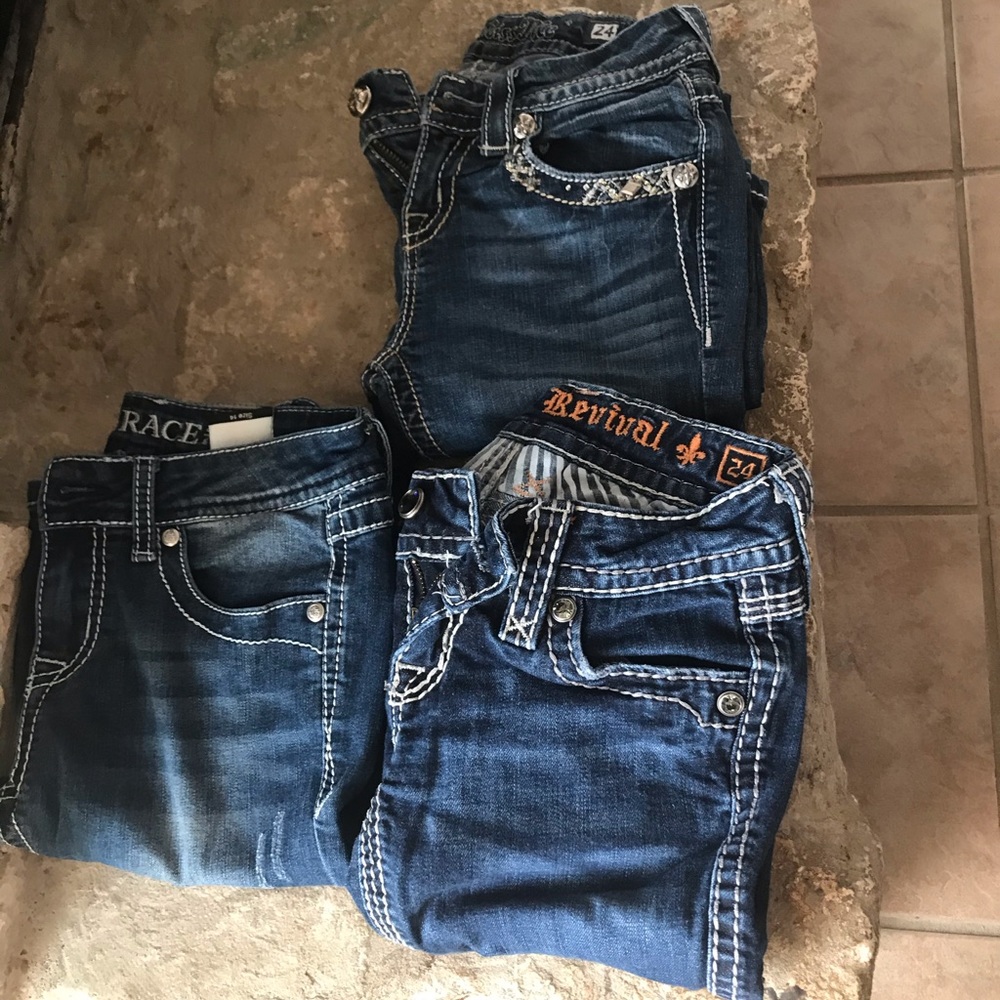 3 bell bottom pants